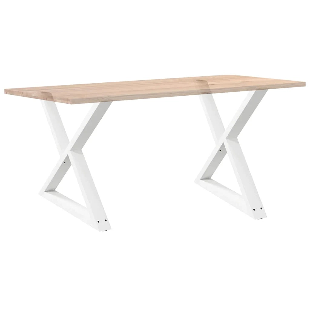 Set di 2 gambe regolabili per tavolo da pranzo moderno 90 x 72 cm in acciaio bianco 02_0057018