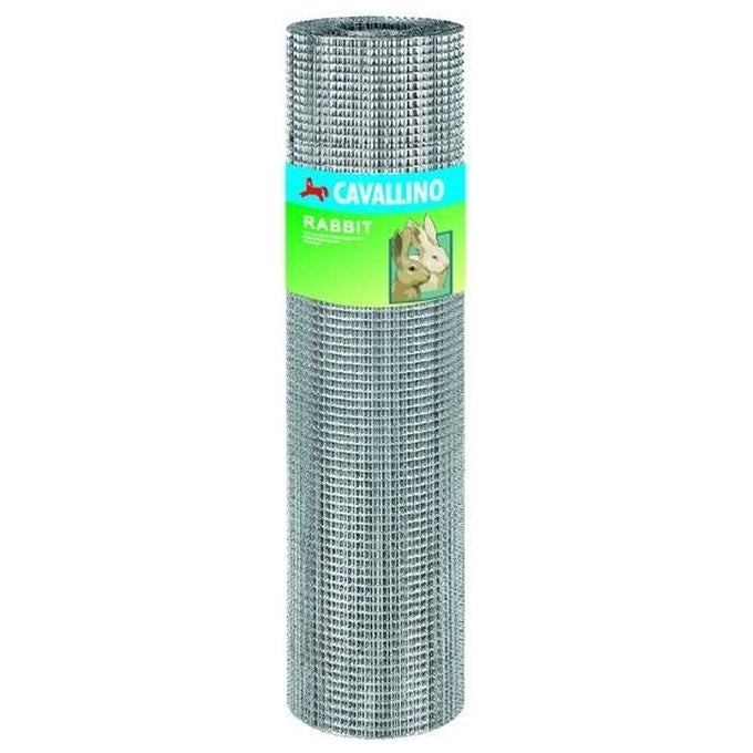 BLINKY 66510 Rete Rabbit Zincata Rete Saldata 12,7x25,4 mm Filo 1,30 mm H 100 cm Rotolo 25 m colore Argentato