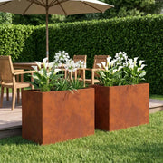 Vaso da giardino 2 pz Ruggine 50 x 40 x 50 cm Acciaio Corten 8005665