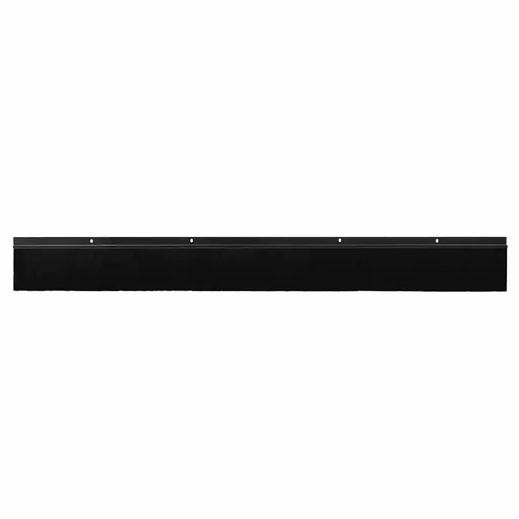 Spazzole per porte a vite 12 pcs Nero 100 cm Lega di alluminio
