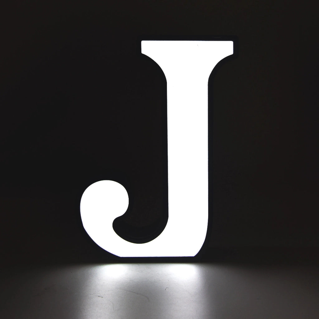 DECORAZIONE LUMINOSA LED A BATTERIA LETTERA J - IDEALE PER EVENTI COMPLEANNI E DECORAZIONI PER LA CASA