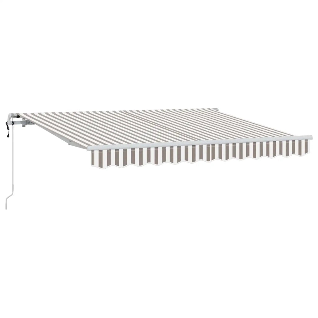 Tenda retrattile Grigio chiaro e bianco 350 x 250 cm 3425934