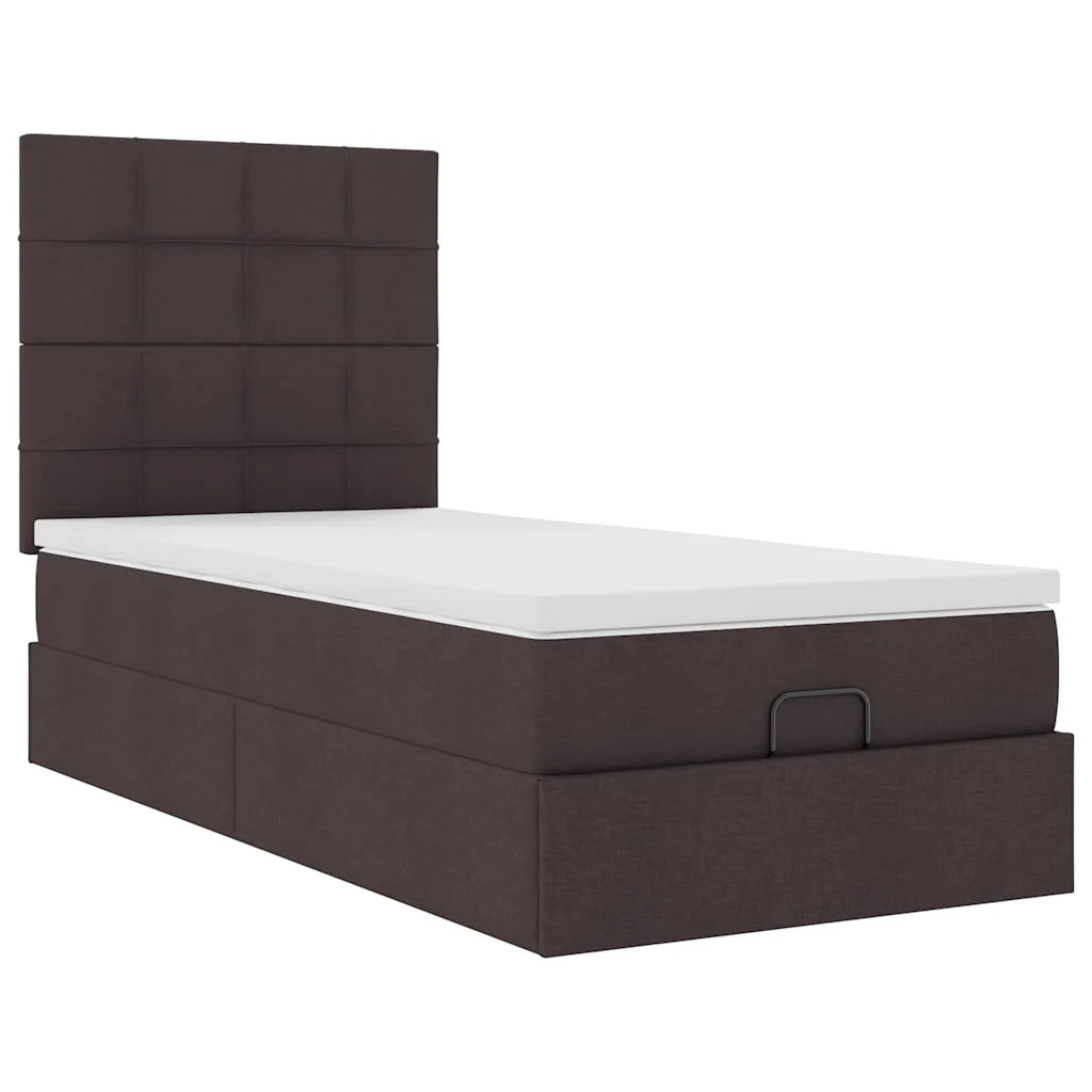 Struttura Letto Pouf con Materasso 90x190 cm in Tessuto 3313122