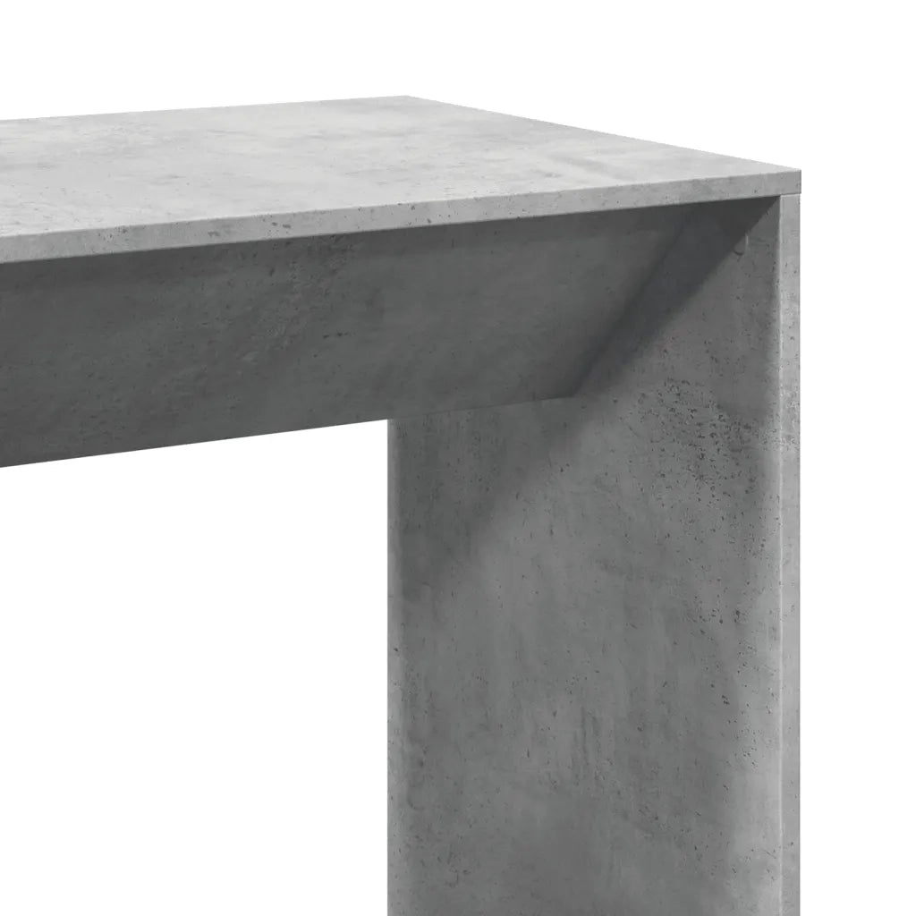 Tavolo da Bar Grigio Cemento 102x50x103,5 cm Legno Multistrato