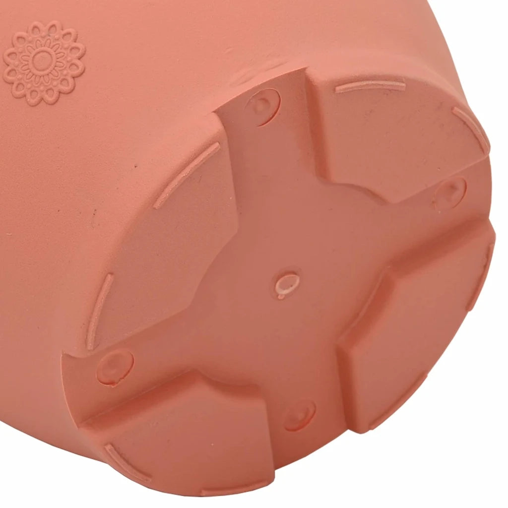 Vaso Rotondo per Fiori 6 pcs Rosso Mattone Ø 34 x 28 cm 42020282