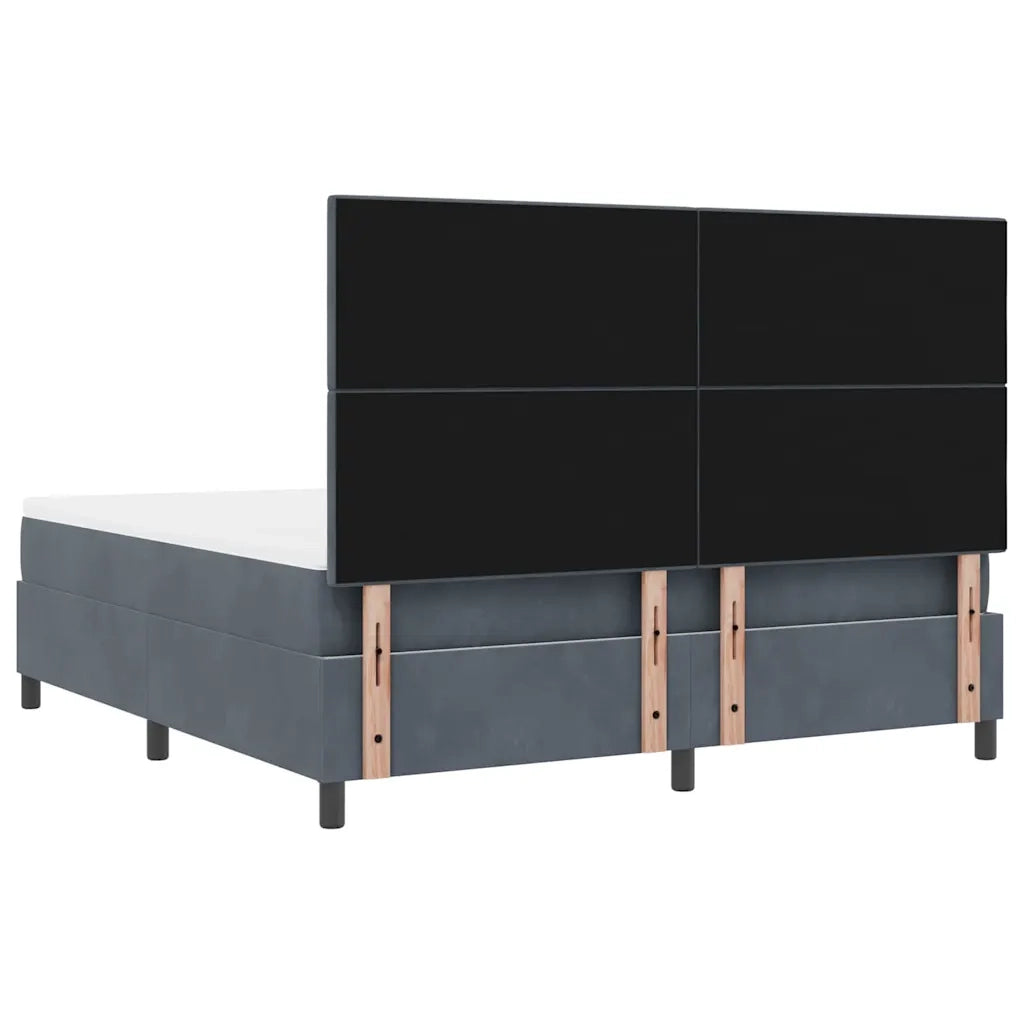 Letto a molle con materasso Grigio scuro 180 x 200 cm Velluto 3339849