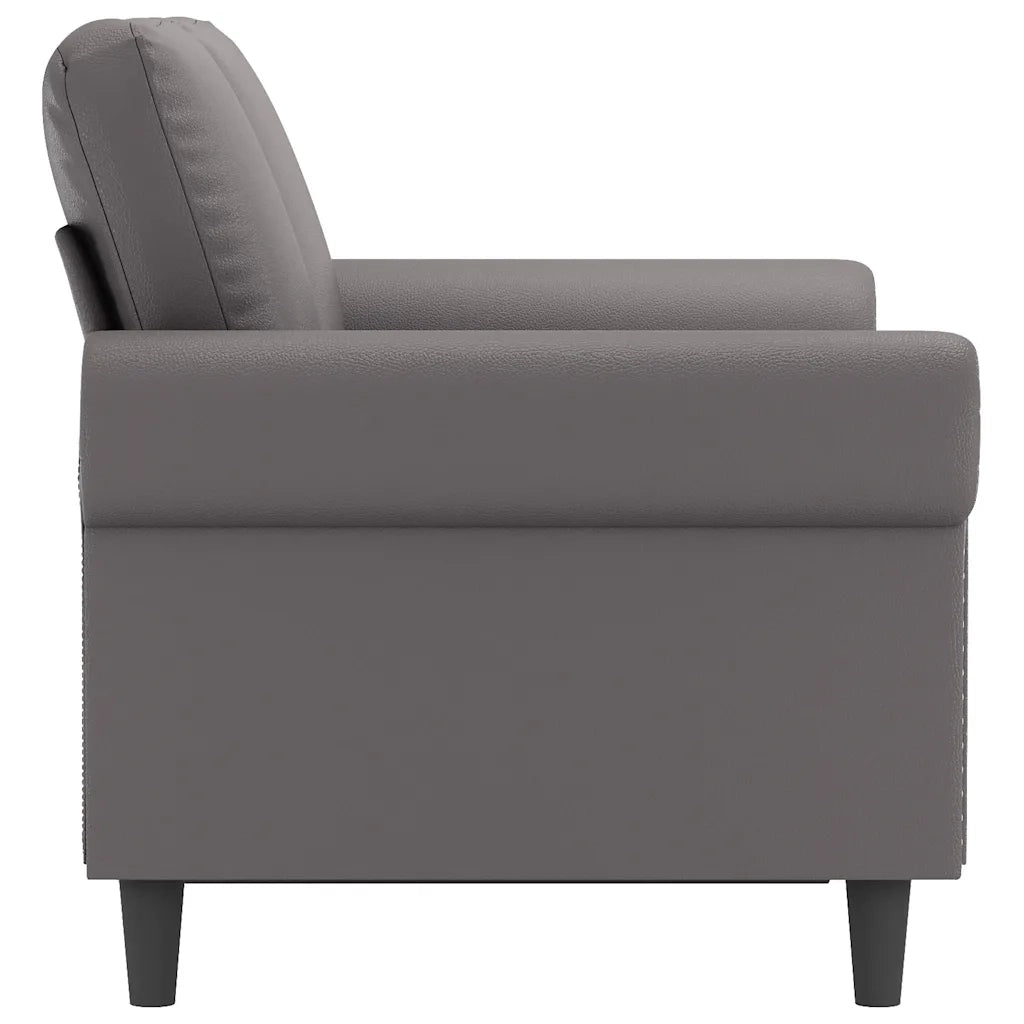 Divano a 2 Posti Grigio 120 cm in Similpelle 359501
