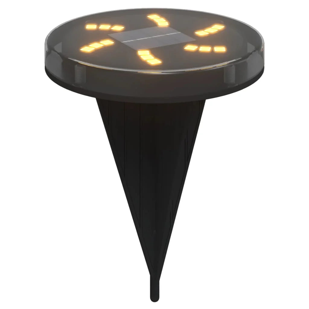 Set di 12 pratiche luci solari da giardino per esterni 11 x 13 cm plastica nera 02_0056668