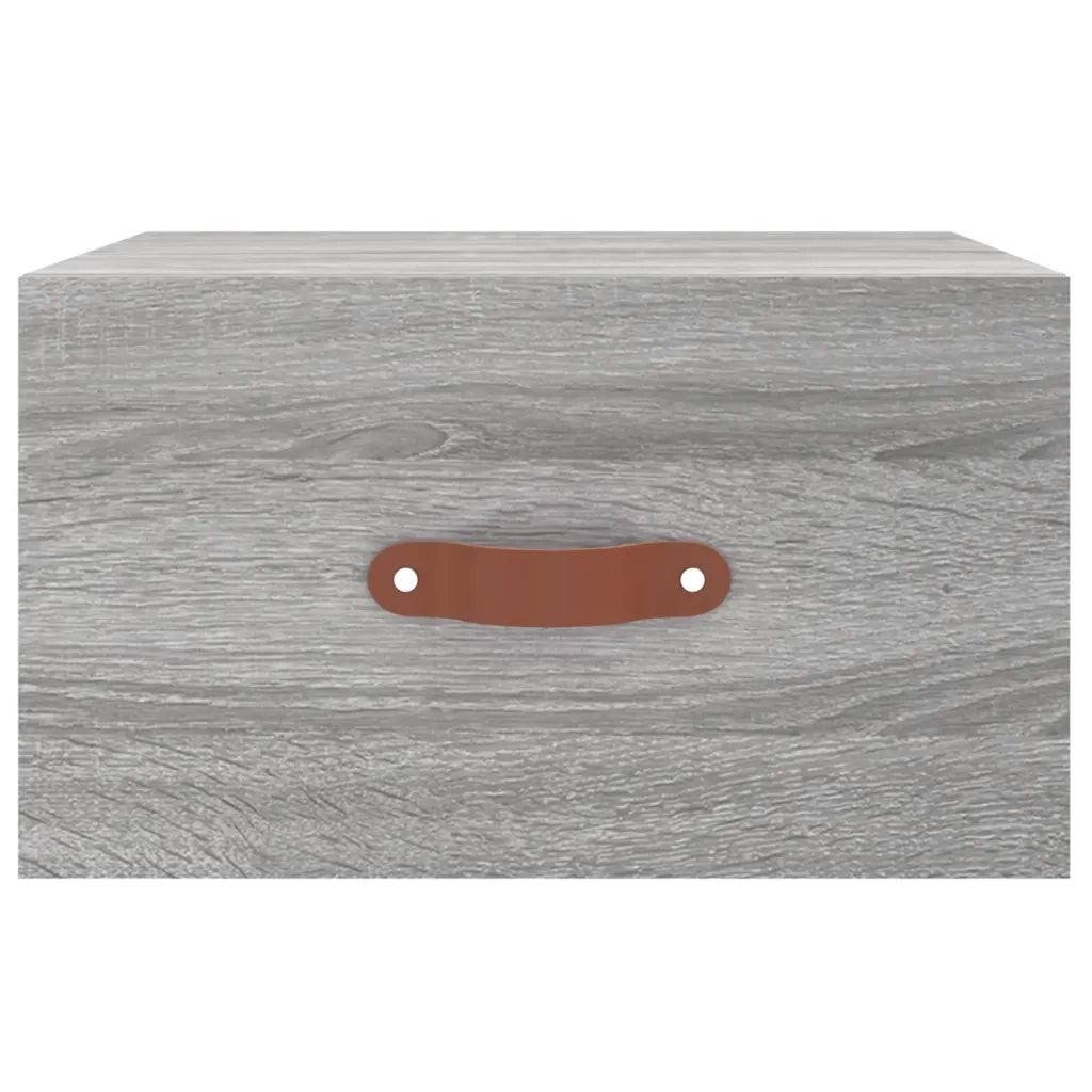 Comodino a Muro-Tavolino da notte sospeso Grigio Sonoma 35x35x20 cm 866080