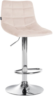 Sgabello Jerry Velvet Beige,cromo