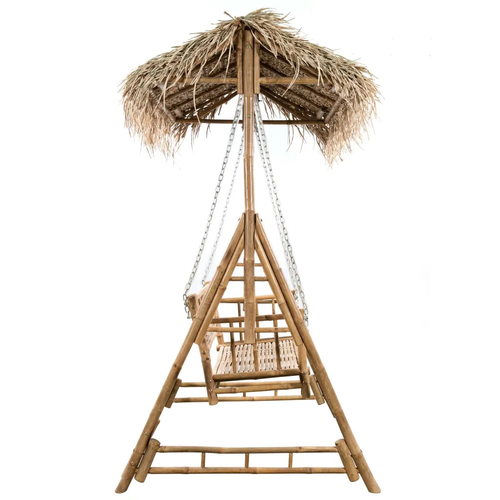 Dondolo da Giardino 2 Posti Cuscini Foglie di Palma 202cm BambÃ¹ cod mxl 51806