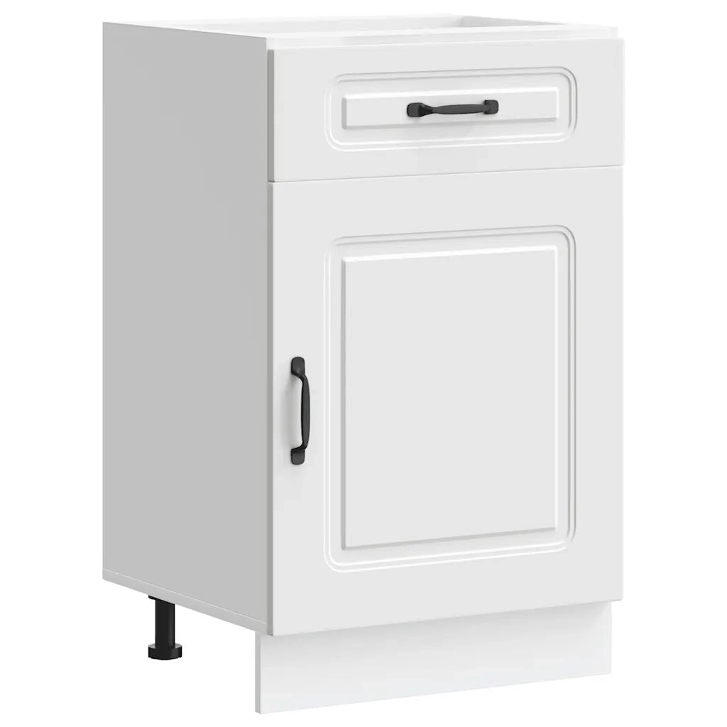 Base da Cucina-Mobile da cucina Kalmar Bianco in Legno Multistrato 991944