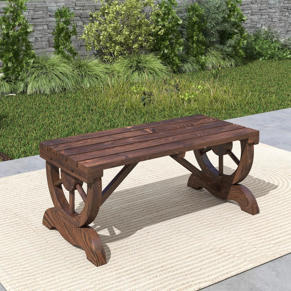 Banc de jardin en bois ¨C zephmum ¨C marrone
