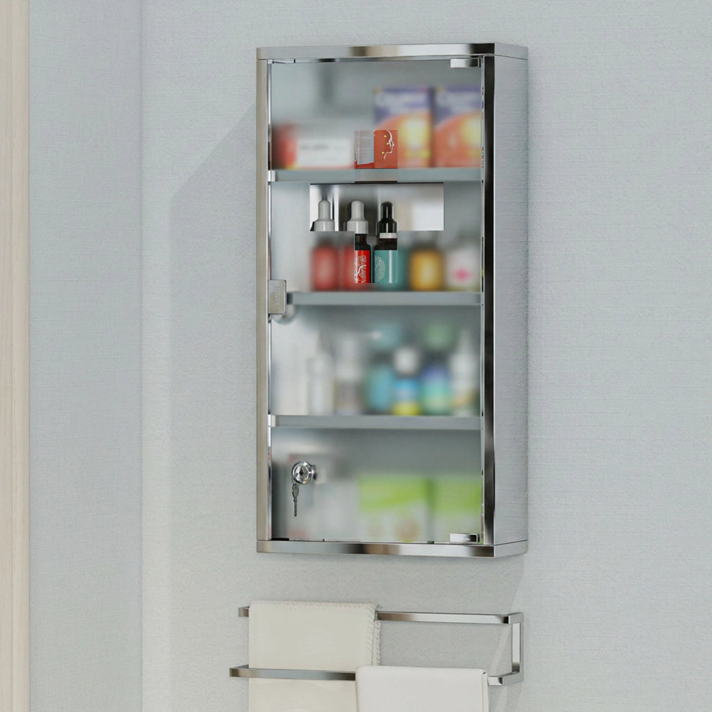 Armadietto Medicinale in Acciaio Inox ¨C Zephmum ¨C 30x12x60cm