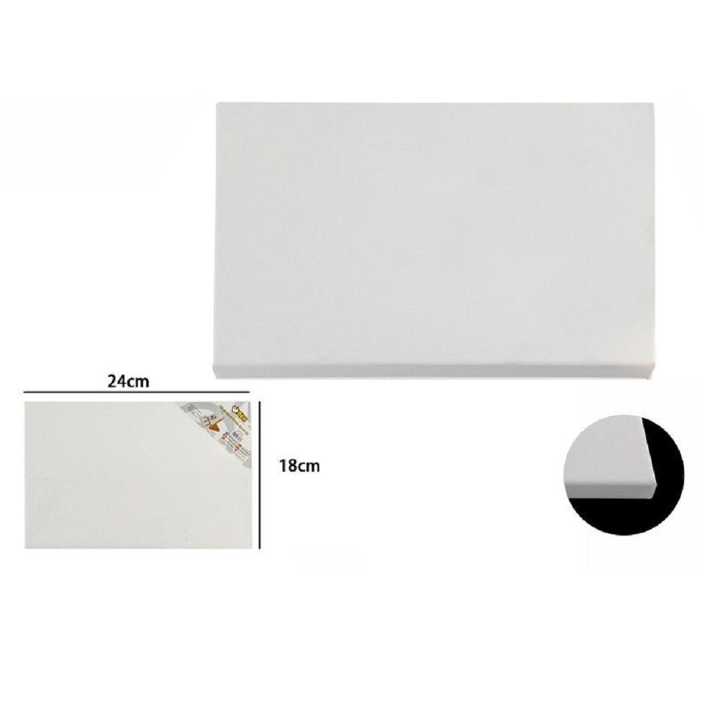 Trade Shop - Tela Telaio Pittura Bianco 24x18x1.5cm Rettangolare Universale Artisti 53412a -
