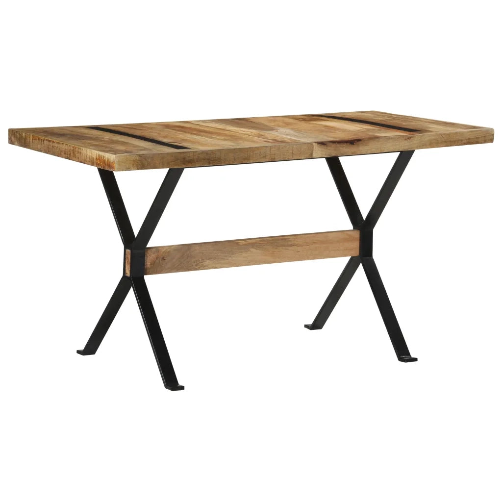 Tavolo da Pranzo 140x70x76 cm in Legno di Mango Grezzo 321606
