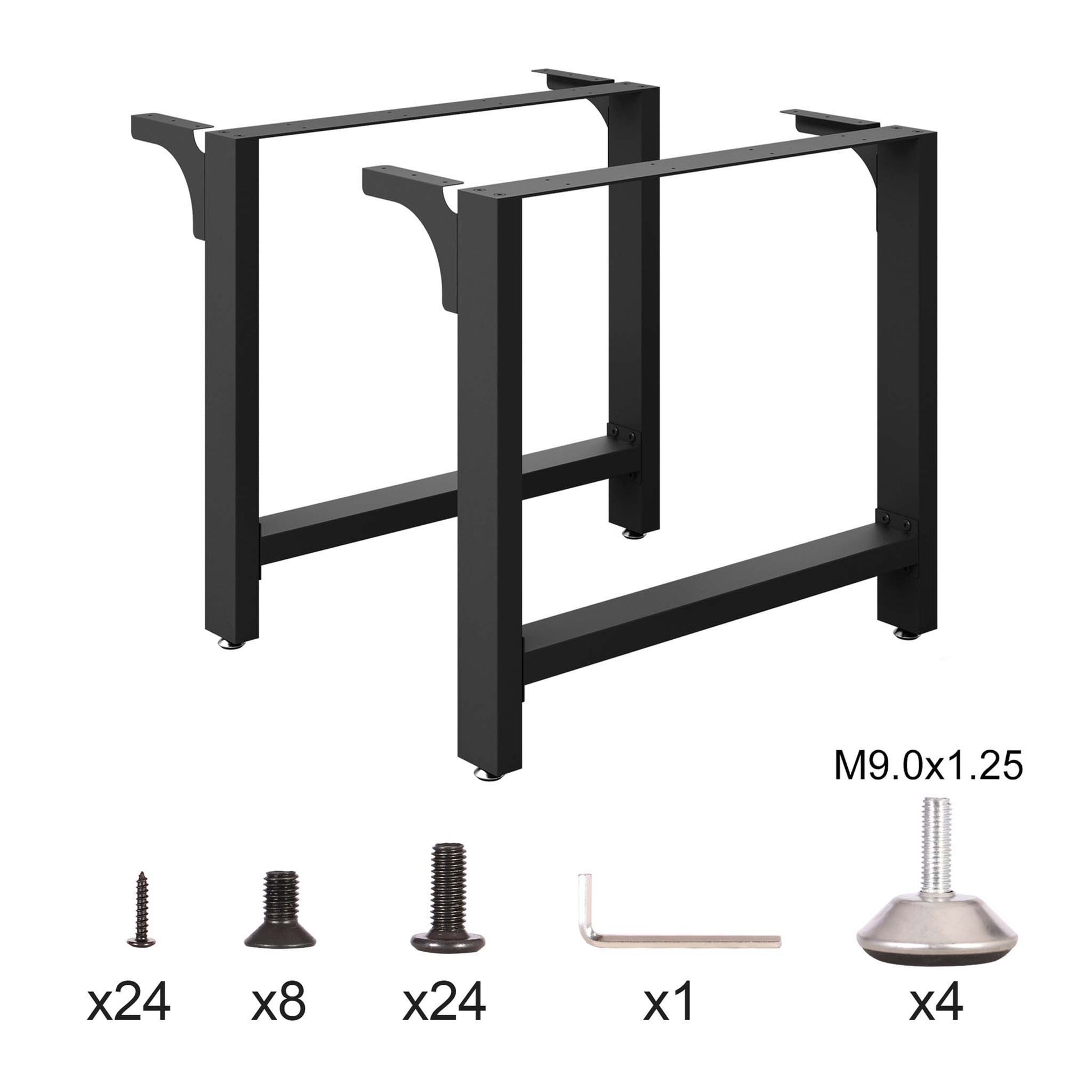 Base per tavolo 80x72 cm verniciatura a polvere nero Telaio per tavoli gambe tavolo