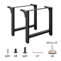 Base per tavolo 80x72 cm verniciatura a polvere nero Telaio per tavoli gambe tavolo