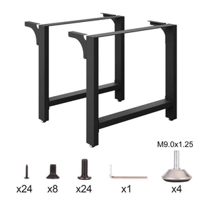 Base per tavolo 80x72 cm verniciatura a polvere nero Telaio per tavoli gambe tavolo