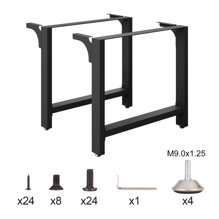 Base per tavolo 80x72 cm verniciatura a polvere nero Telaio per tavoli gambe tavolo