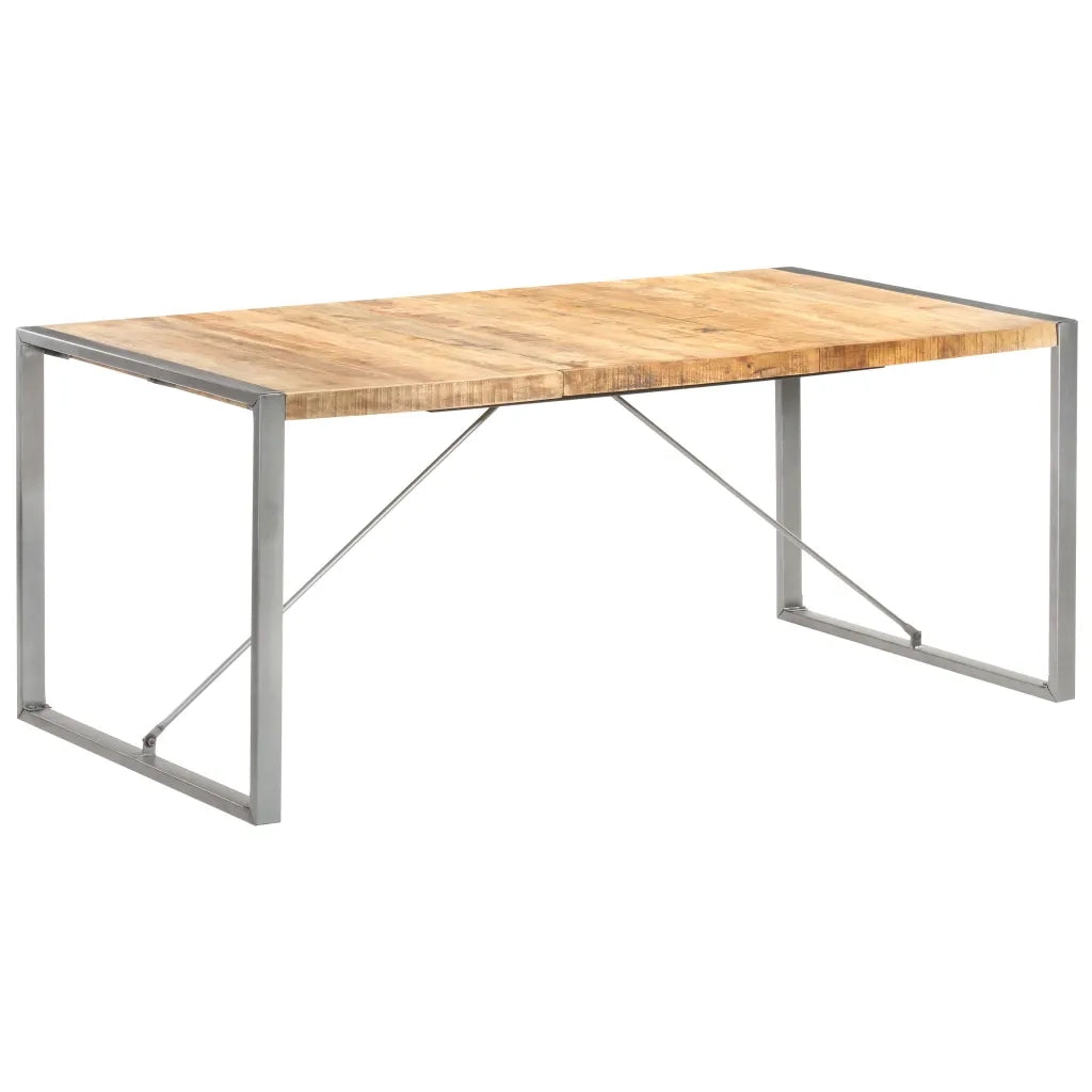 Tavolo da Pranzo 180x90x75 cm in Legno Massello di Mango Grezzo cod mxl 12689