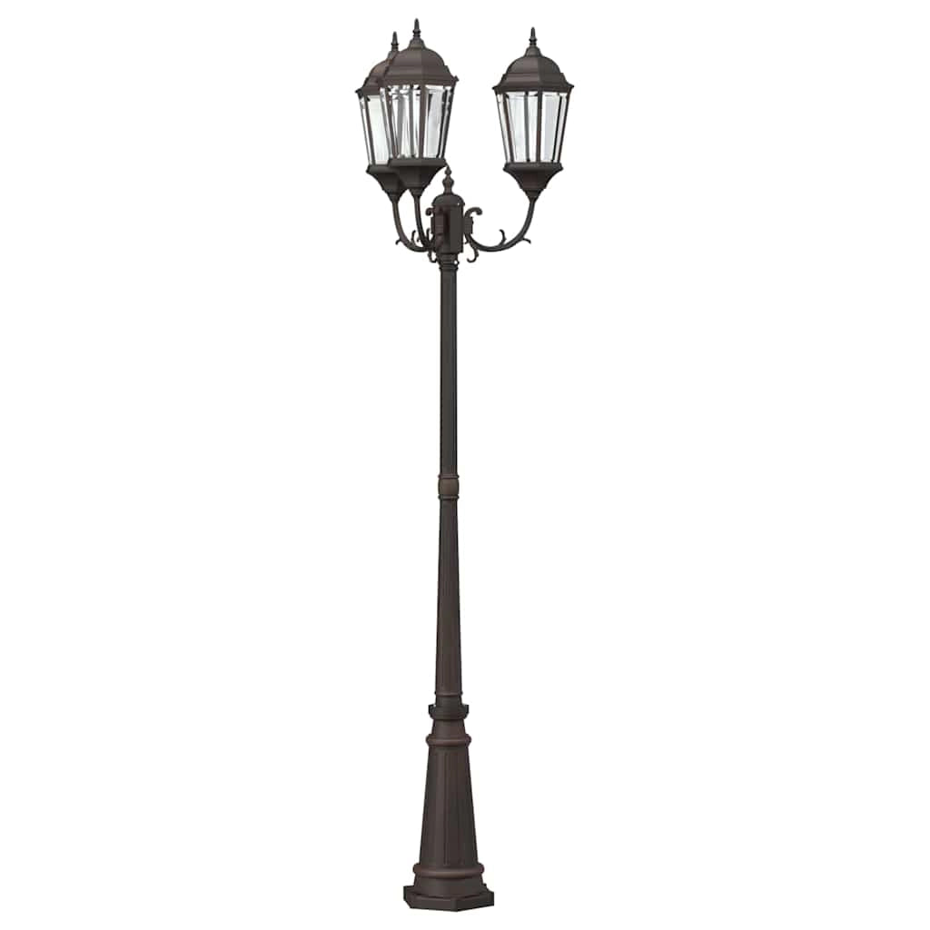 Lampada da giardino vintage 61 x 53 x 235 cm che dona eleganza e sicurezza ai vialetti esterni in alluminio bronzo 02_0058410
