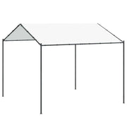 Gazebo | Pergolato 4 x 4 x 2,6 m Bianco Acciaio e Poliestere 180 gsm