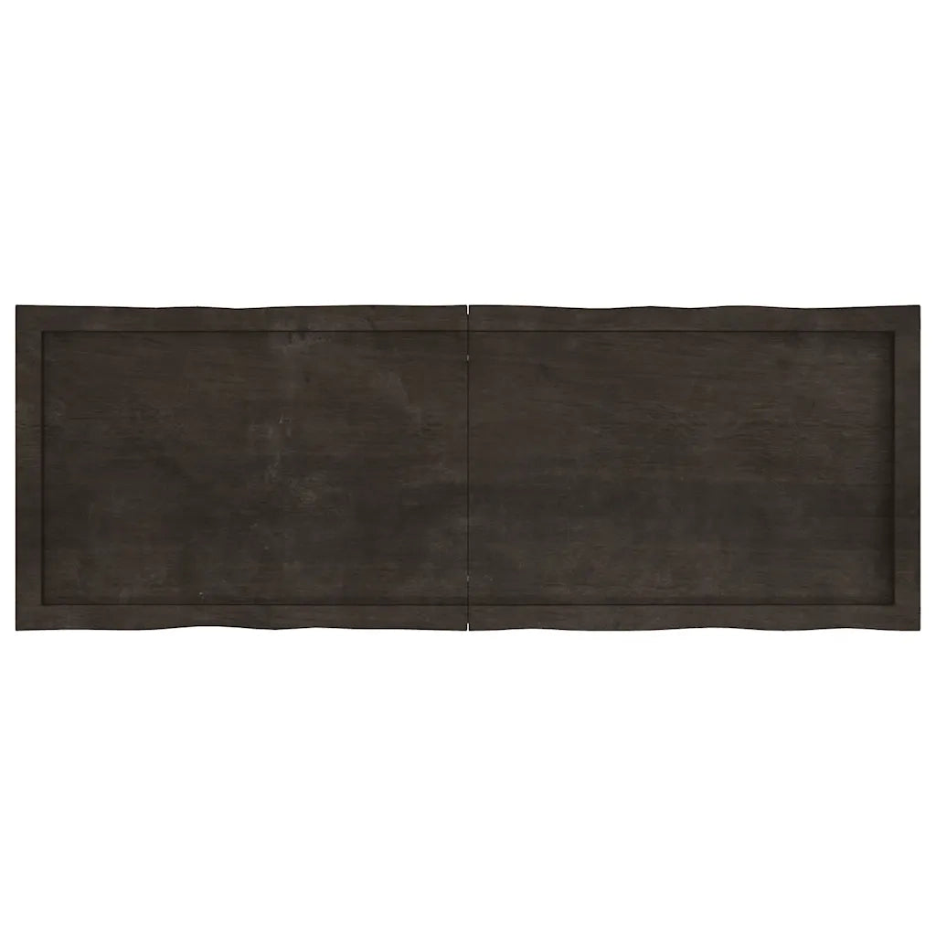 Piano Tavolo | Superficie Tavolo | Piano Scrivania Marrone Scuro 140x50x(2-6)cm Rovere Non Trattato