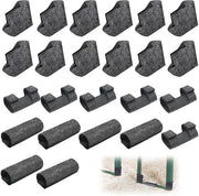 Protezione per pavimenti in velluto - 24 pezzi - Assorbimento del rumore - Protezione per i piedi - Per gambe di tavolo - Duraturo - Grigio - Protezione per mobili