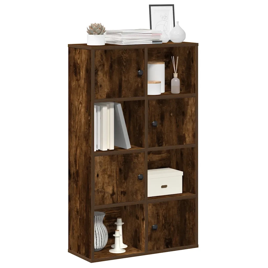 Libreria-Scaffale per Libri-Mobile di Stoccaggio Rovere Fumo 60x24x101,5 cm in Legno Multistrato