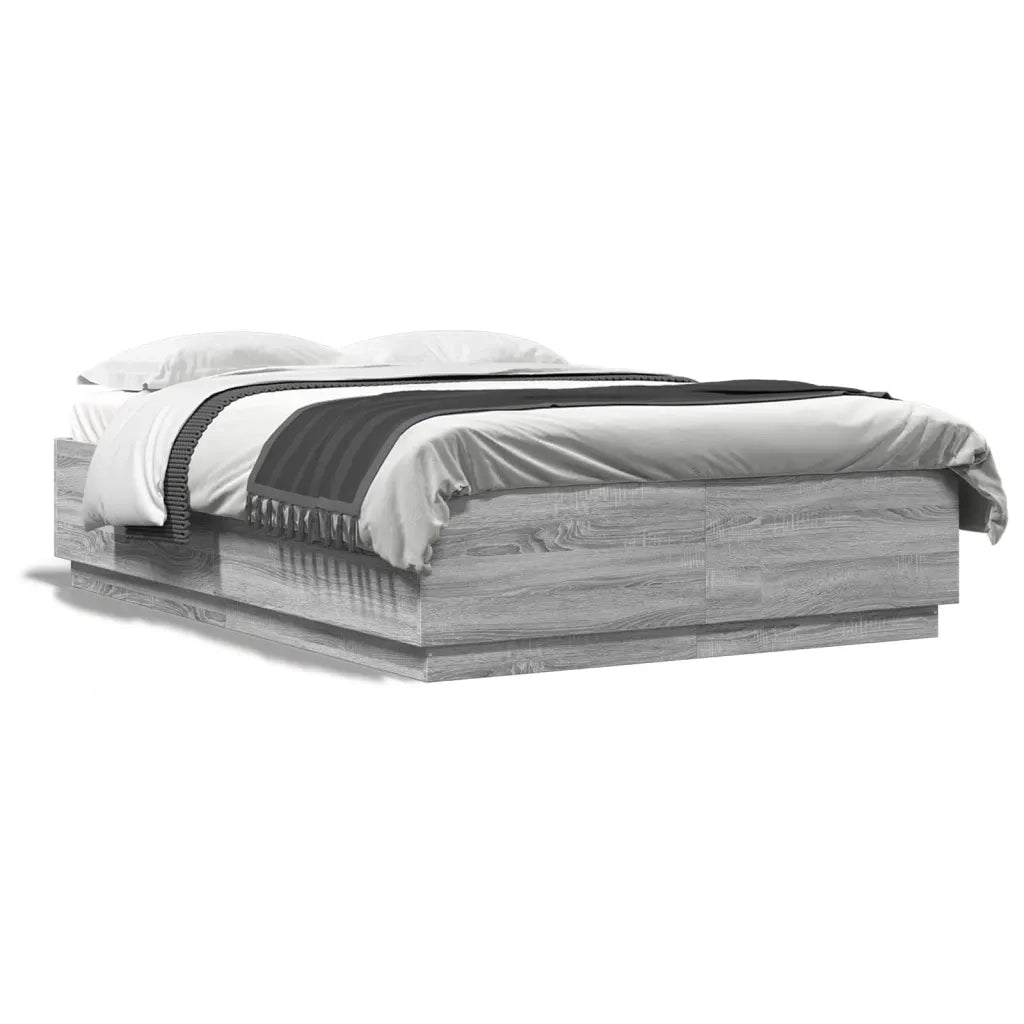 Giroletto-Struttura Letto Grigio Sonoma 140x200 cm in Legno Multistrato 880247