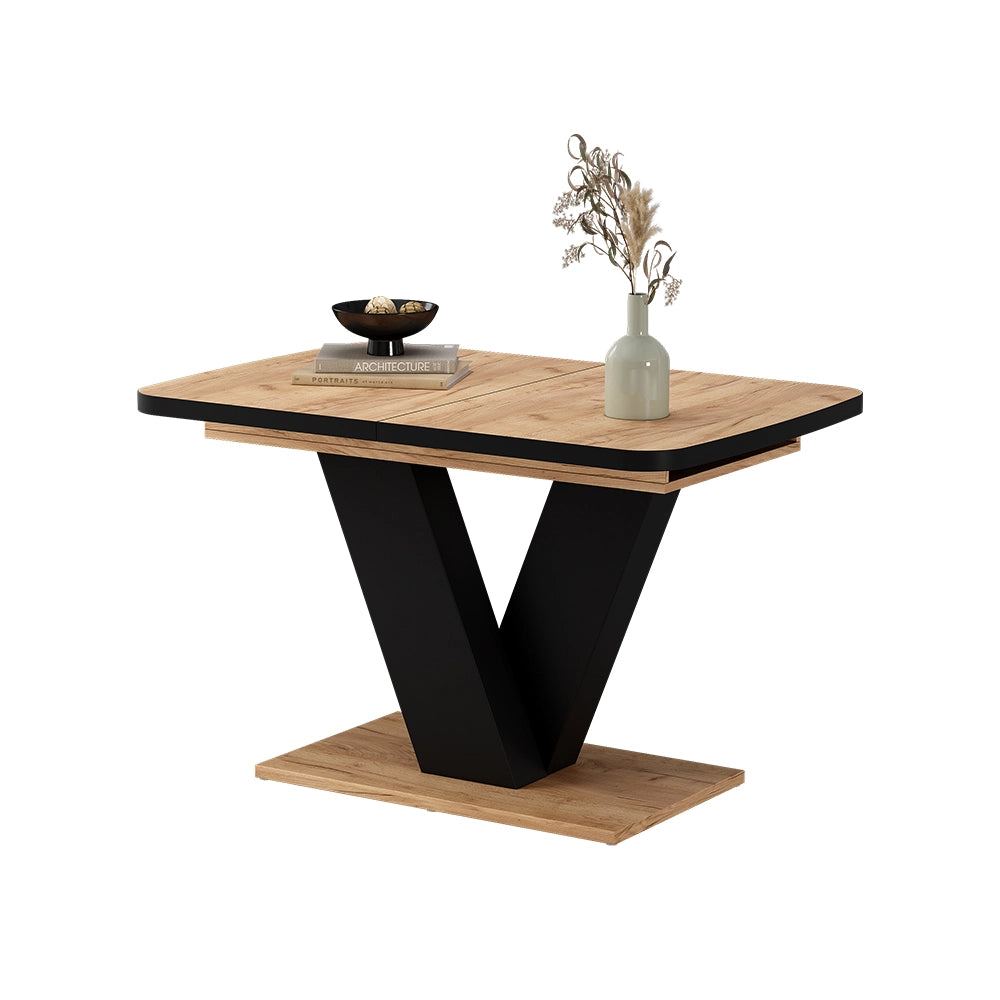 Vicco tavolo da pranzo allungabile Rovere nero/oro 120 x 80 cm estensibile