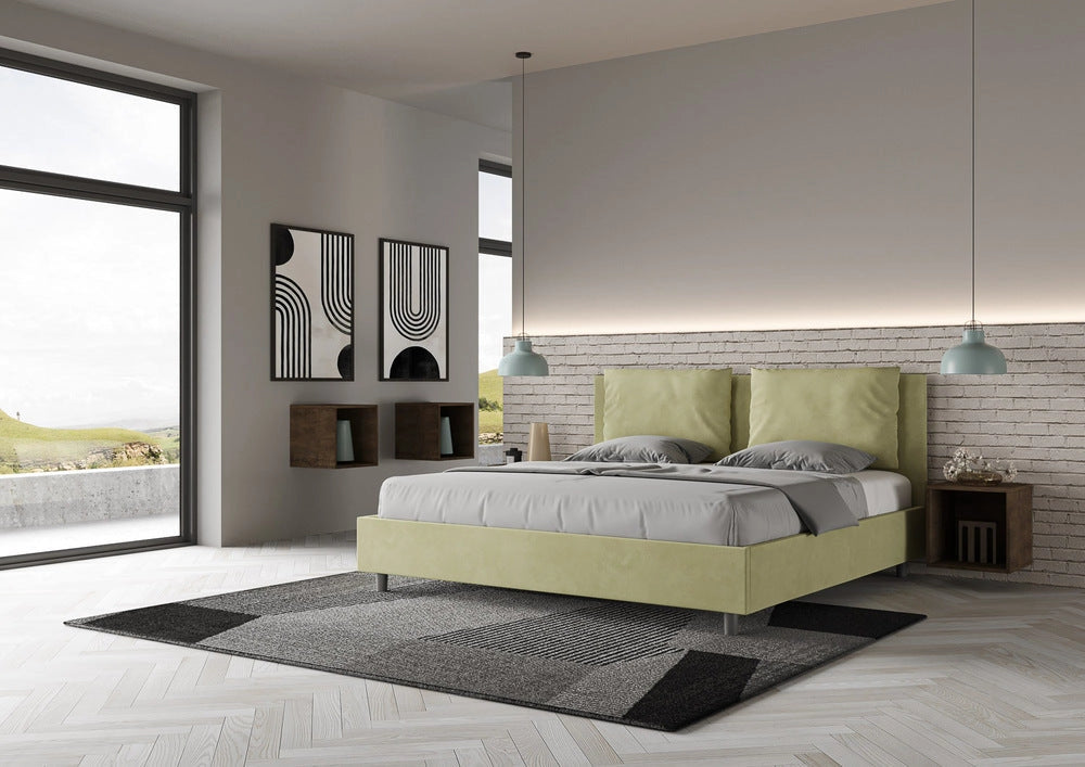 Letto Matrimoniale Extra Large 200x210 cm Senza Rete Antea Tè Verde