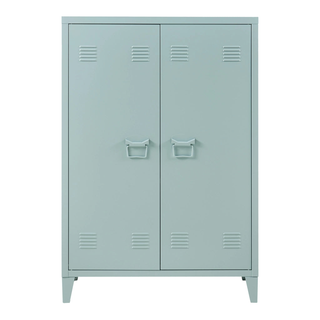 Armadietto da Ufficio Oripää in Acciaio 110 x 75 x 33 cm Blu Grigiastro [en.casa]