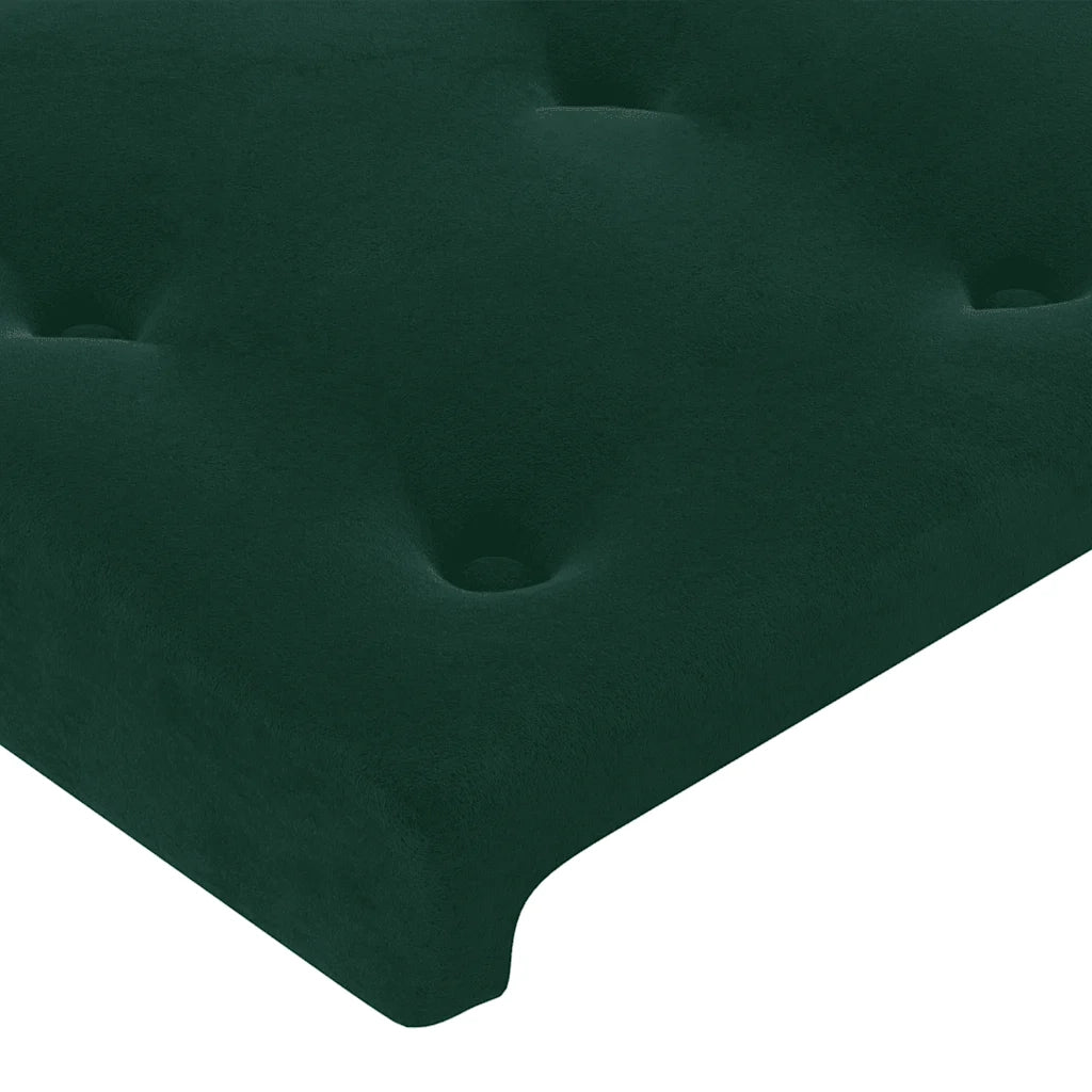 Testiera Verde Scuro 100x5x118/128 cm Velluto 3116811