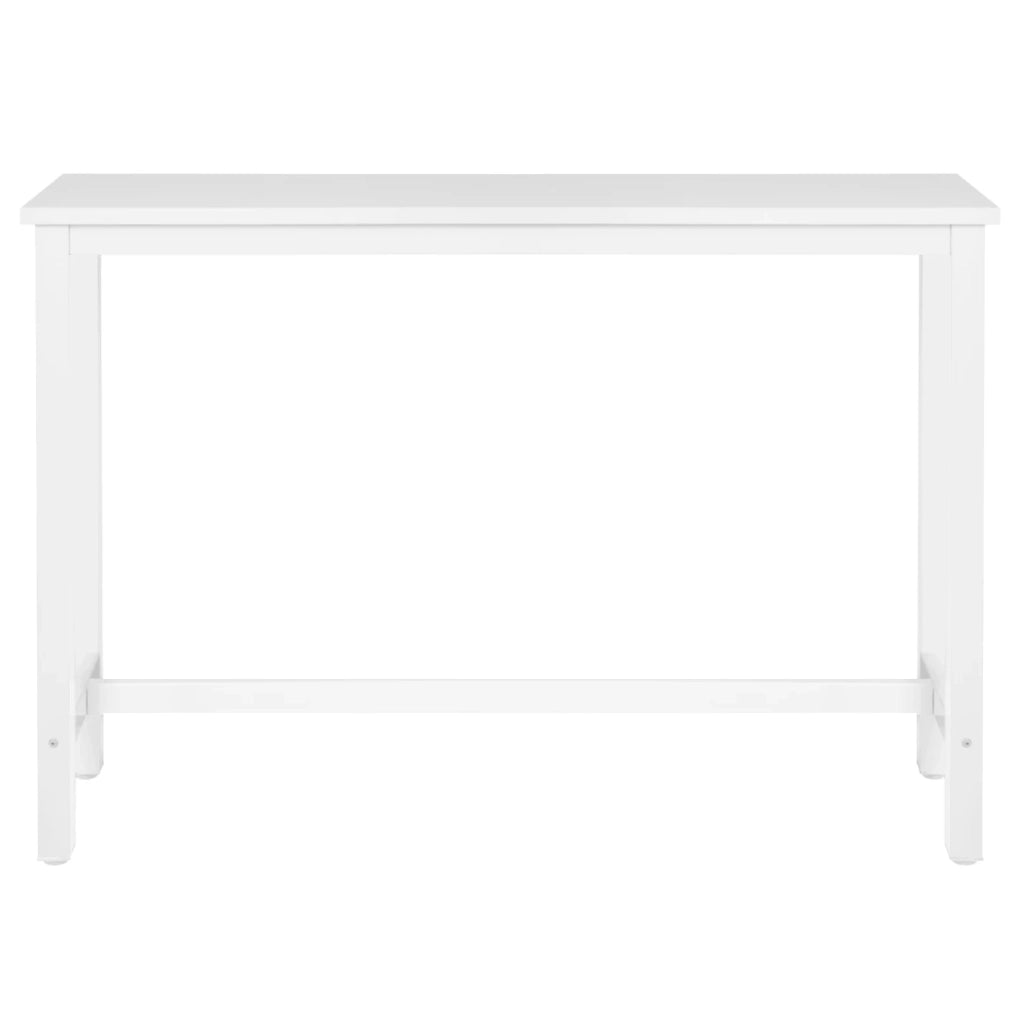Tavolo bar in MDF e metallo bianco 140 x 100 x 40 cm