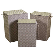 Cestone poliestere tortora foderato 1-3rettangolare cm 40x30x55