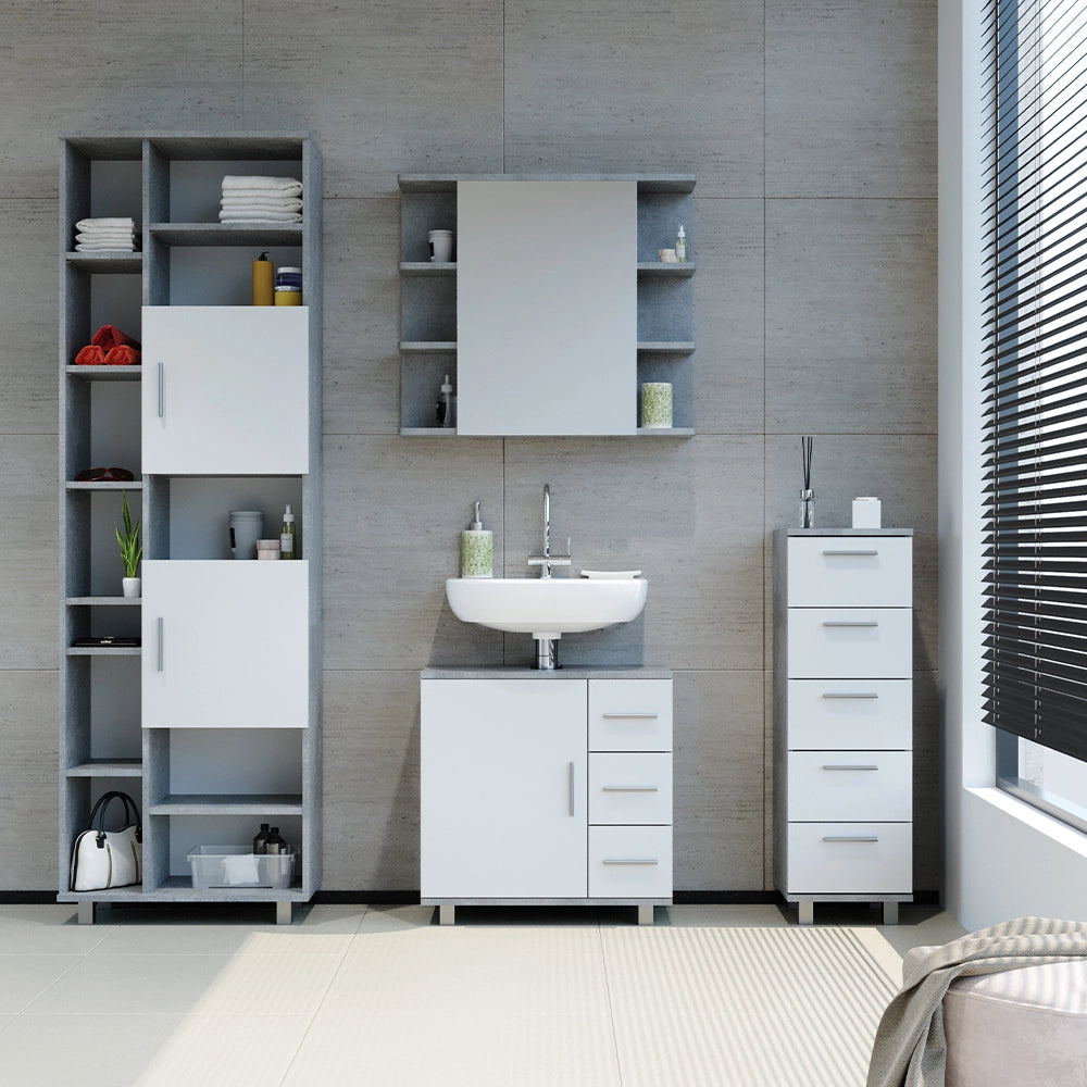Mobile bagno alto Ilias Calcestruzzo 60 x 190 cm Vicco