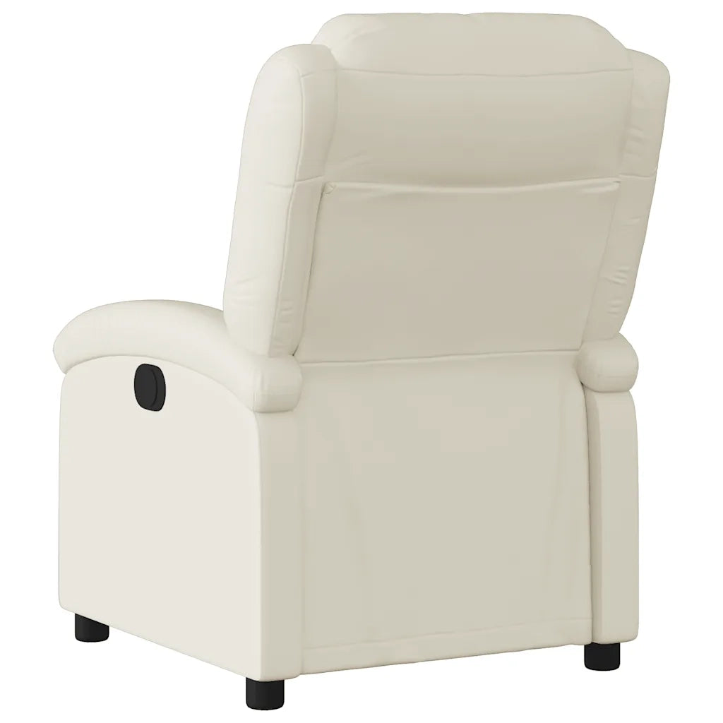 Divano Sedia-Poltrona Reclinabile Crema in Similpelle 693263