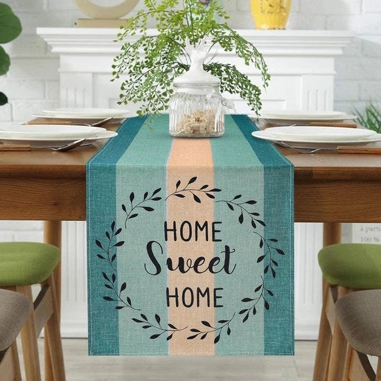 Tavolo da Cucina 33 x 183 cm - Progetto di Stampa Retro - Sostenibile - Stile Rurale - Decorazione per la Cucina - Adatto per Lavastoviglie - Copri Tavolo