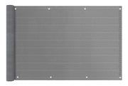 Telo Copribalcone Tinta Unita 90 x 500 Cm HDPE UV Frangivento Con Occhielli e 24 Metri Corda Schermo Privacy Terrazzo Frangivista Recinzione Copri Ringhiera Balconi Antipioggia - Grigio