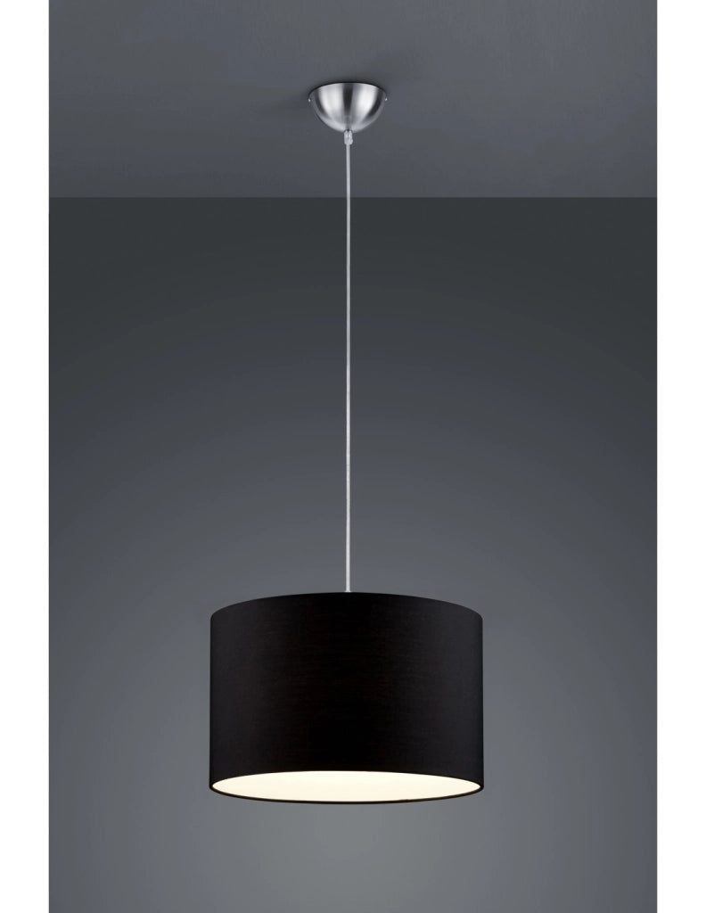 Sospensione Hotel 1xE27 Paralume Nero Ø40 cm Trio Lighting