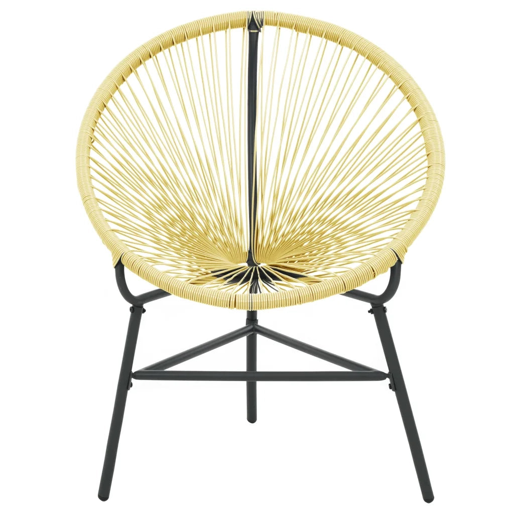 Sedia Acapulco da Giardino | Sedie da Esterno in Polyrattan Beige