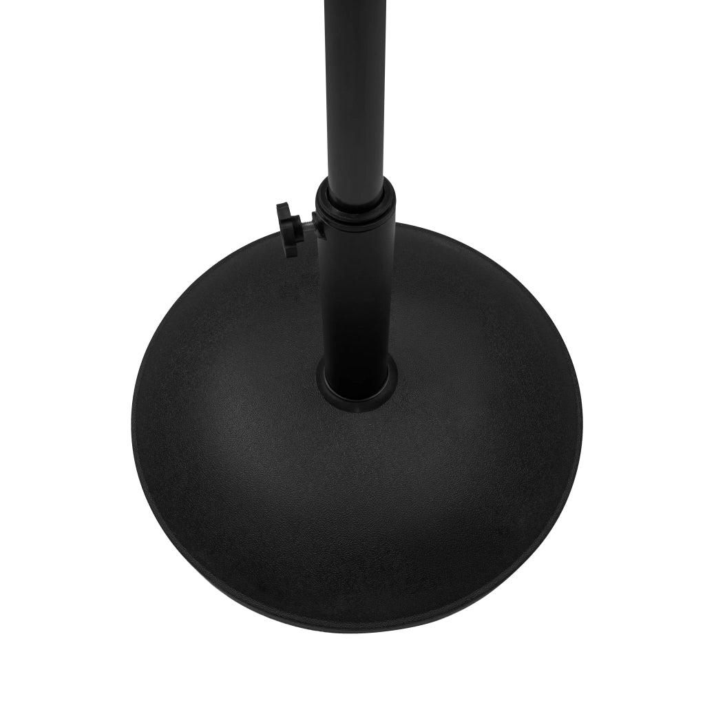 Base Ombrellone Inclinabile 16kg in Cemento Nero Rotonda da Giardino
