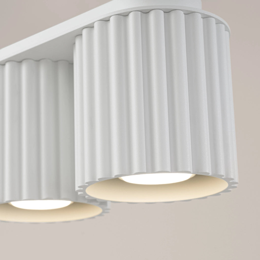 Plafoniera ovale bianca 21 cm 2xGU10 VISTAO Pure Lume