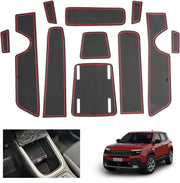 Pavimenti antiscivolo per Jeep Avenger 2023 2024 2025, Pavimenti antiscivolo in gomma per Avenger EV, Pavimenti per console centrale, Pavimenti per Deurne, Conforme a Jeep Avenger accessori (Rosso)
