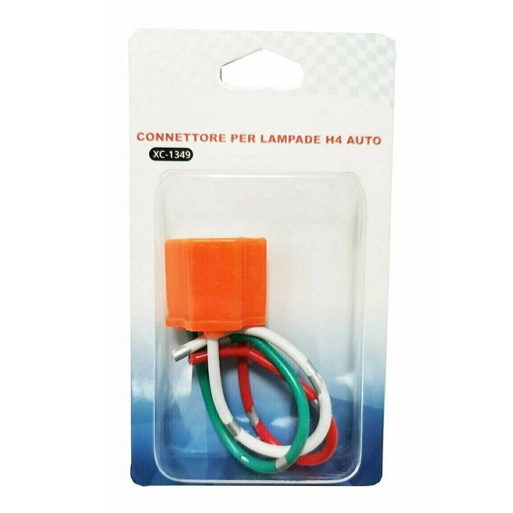 Trade Shop - Cavo Connettore Ricambio Lampada H4 Attacco Cablaggio Auto Moto 3 Poli Xc-1349 -