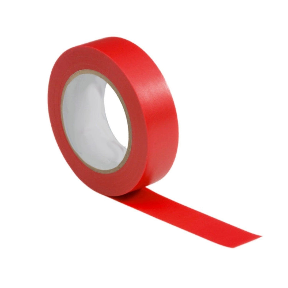 Trade Shop - Kit 3 Rotoli Nastro Isolante Elettrico Nero Rosso Bianco Per Elettricista Pvc -
