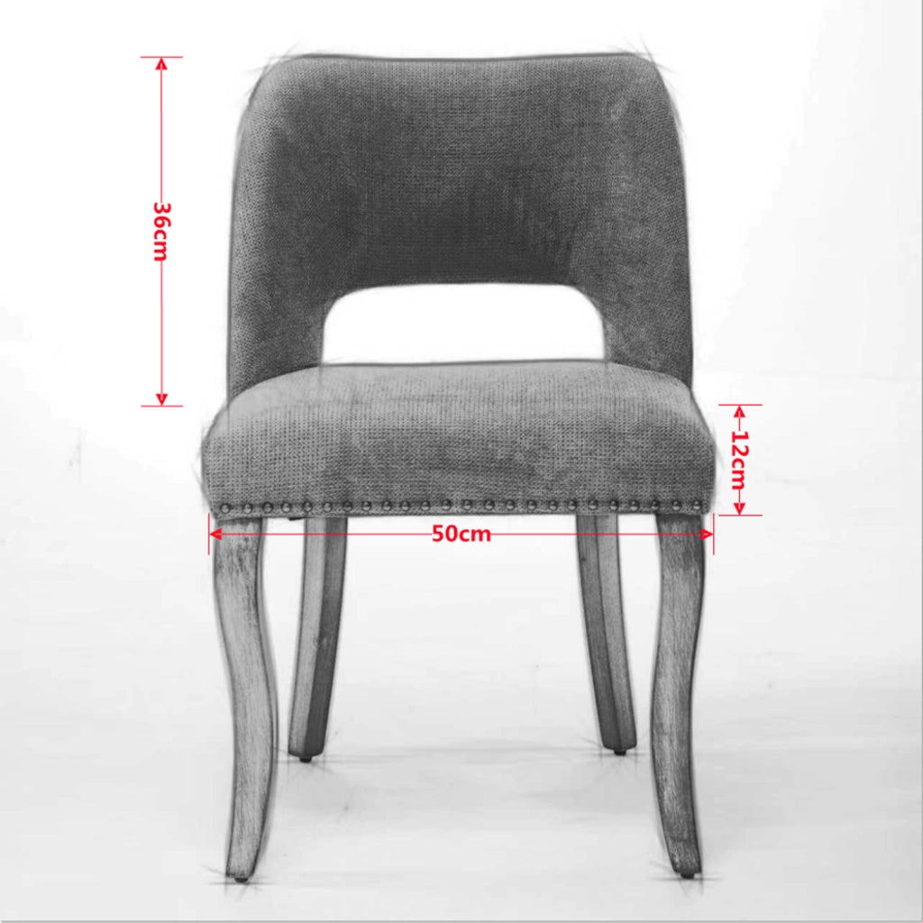 Sedie da Pranzo in Legno Set 2 Pezzi ¨C MINIMAL ¨C Tessuto Nero, Moderna