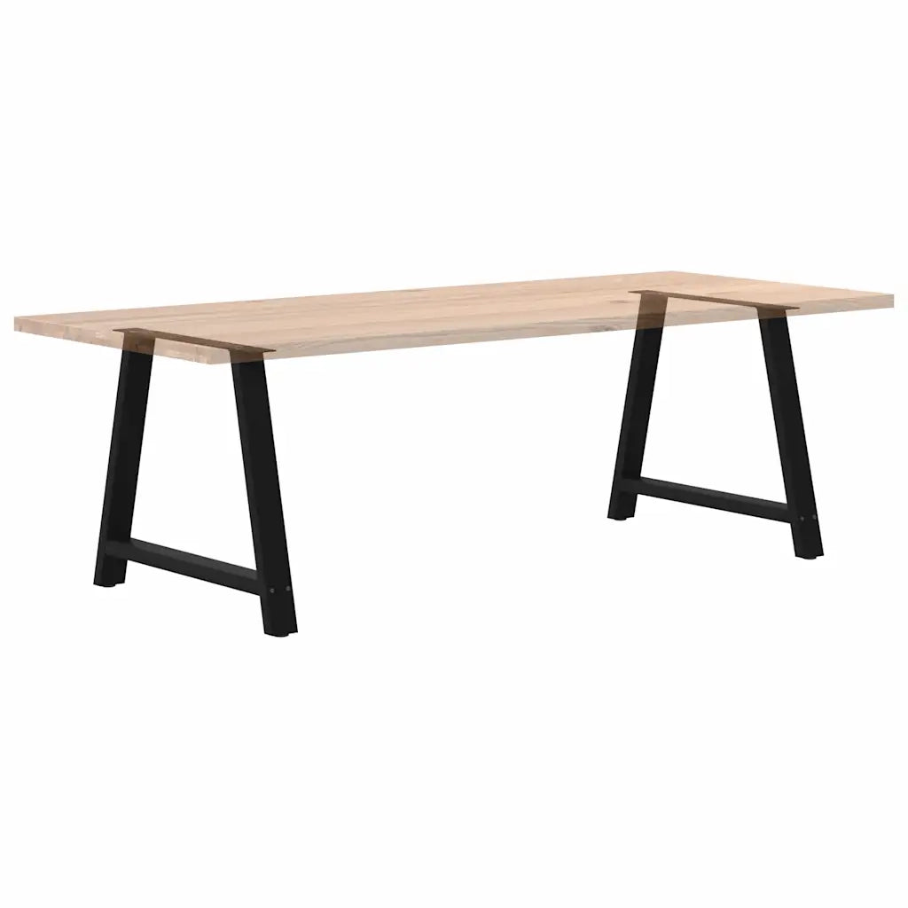 Gambe per tavolo da pranzo a forma di A 2 pz nere 100x(72-73) cm in acciaio